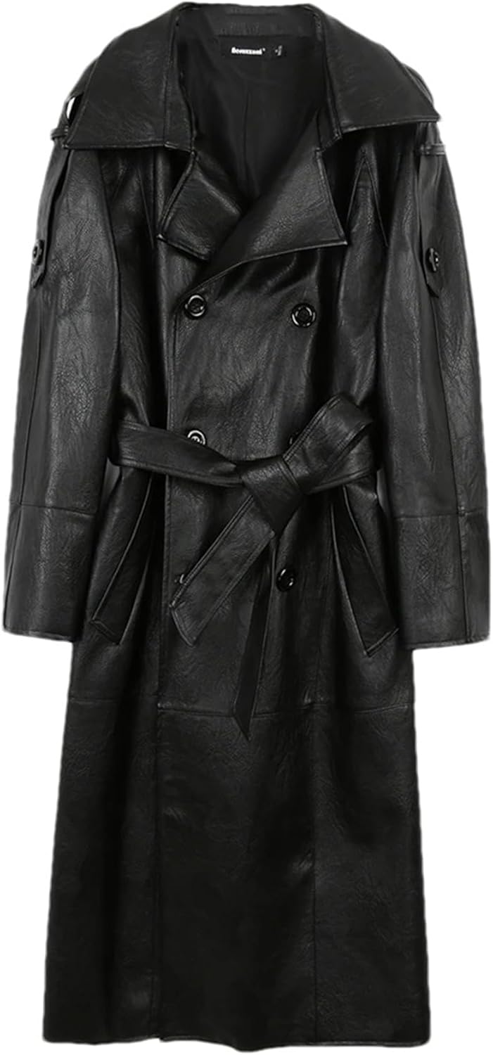 楽天市場】しなやかさとツヤ感が女性らしいフェイクレザートレンチ